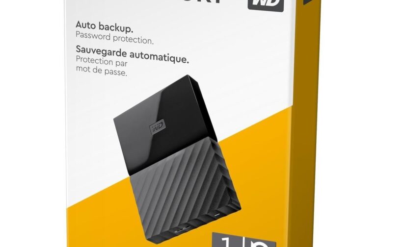 WD My Passport USB 3.0 External Portable Hard Disk Black 1TB
