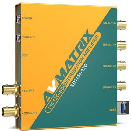 AVMATRIX SD1151-12G 12G-SDI 1×5 Reclocking Distribution Amplifier