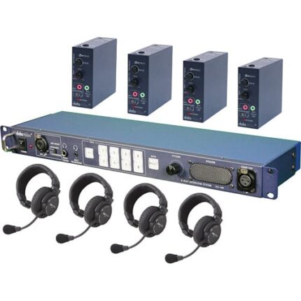 Datavideo ITC100HP1K – ITC-100 Wired Intercom System with Four HP-1 Headsets Kit