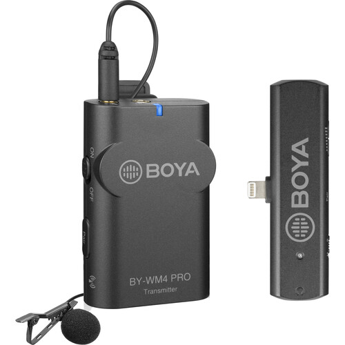 BOYA BY-WM4 PRO-K3 Digital Wireless Omni Lavalier Microphone System for Lightning iOS Devices (2.4 GHz) - Image 1