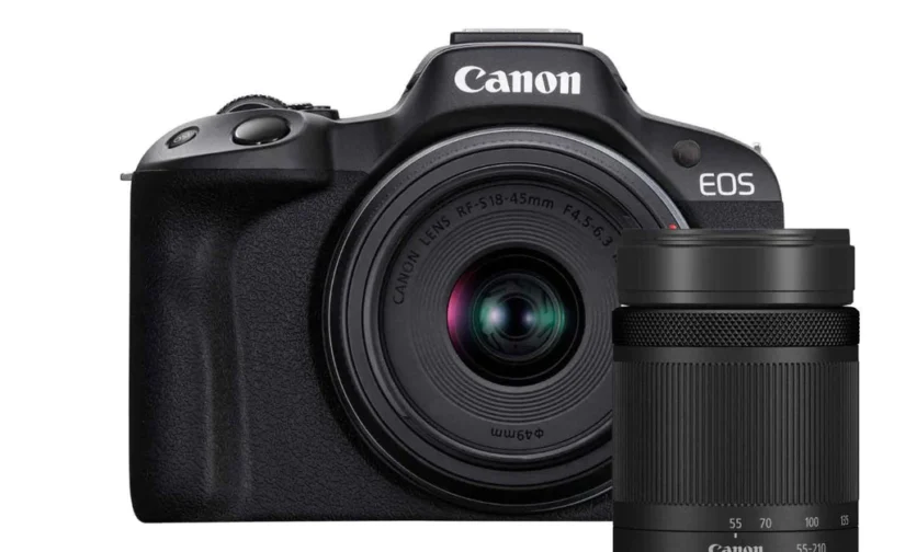 Canon EOS R50 Mirrorless Camera with 18-45mm and 55-210mm Lens