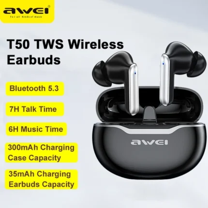 Awei T50 TWS Wireless Bluetooth Earphones