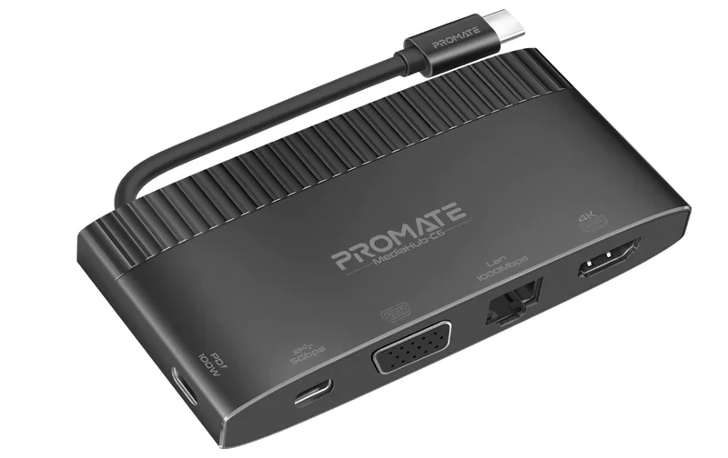 Promate USB C Media Hub 6 in 1
