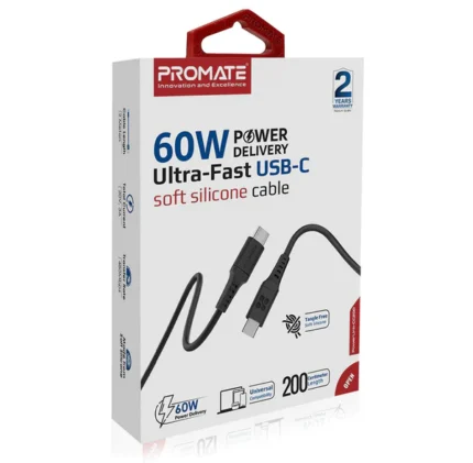 Promate 2M USB-C Cable (POWERLINK-CC200) 60W Power