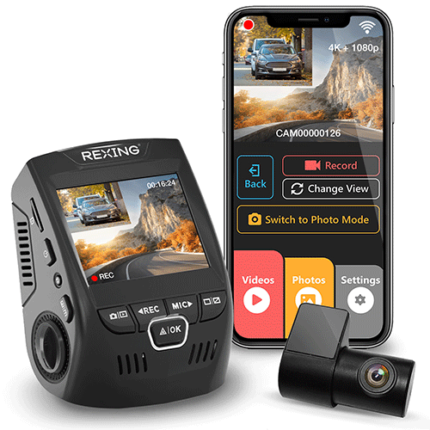 Rexing V1P Flex X4 4K WiFi Dual DashCam