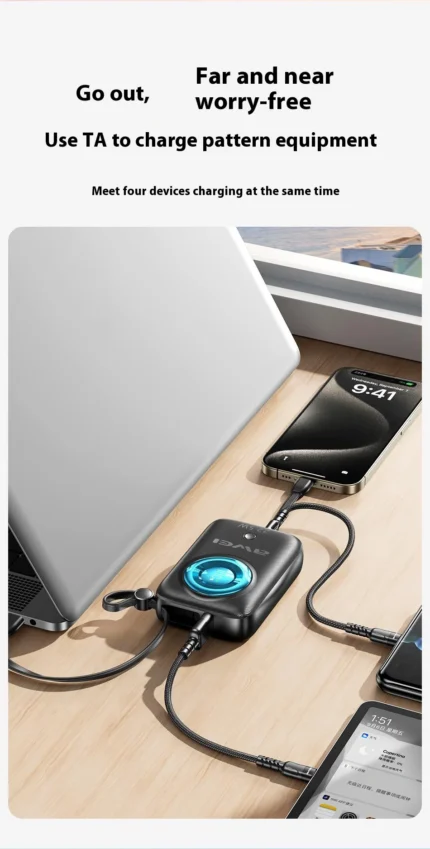 AWEI P23K 10000mAh Digital Display Mini Power Bank