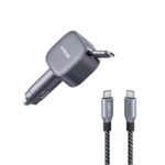 Anker Nano 75W Car Charger and Anker Prime USB-C to USB-C Cable (240W, Upcycled-Braided)