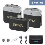 BOYA BY-M1V4 2.4GHz Dual-Channel Wireless Microphone System