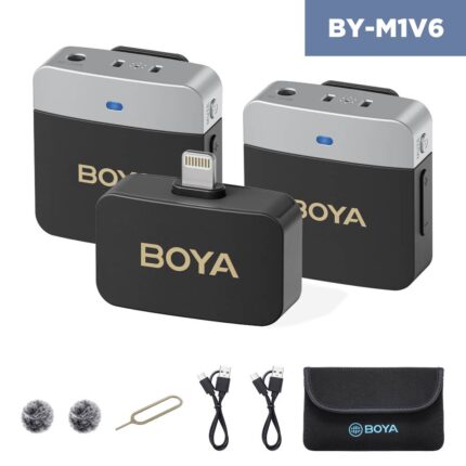 BOYA BY-M1V4 2.4GHz Dual-Channel Wireless Microphone System