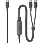 Anker 2-in-1 USB-C to USB-C Cable (4ft, 140W, Braided)