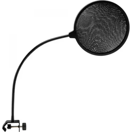 Microphone Pop Filter with Gooseneck and C-Style Clamp