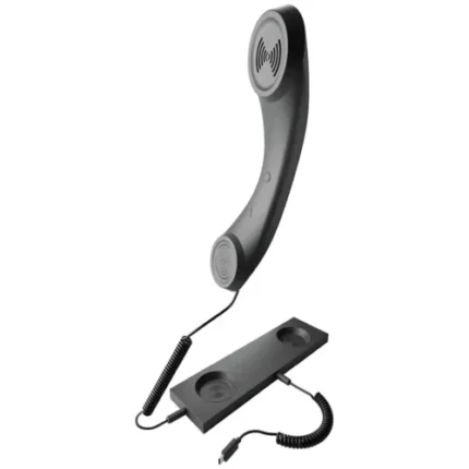 Porodo Classic Retro Phone Handset with Type-C Connector – Black