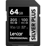 Lexar 64GB Professional SILVER PLUS UHS-I SDXC Memory Card