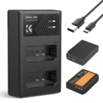 K&F Concept LP-E10 Battery and Charger Set with Dual Slot Charger