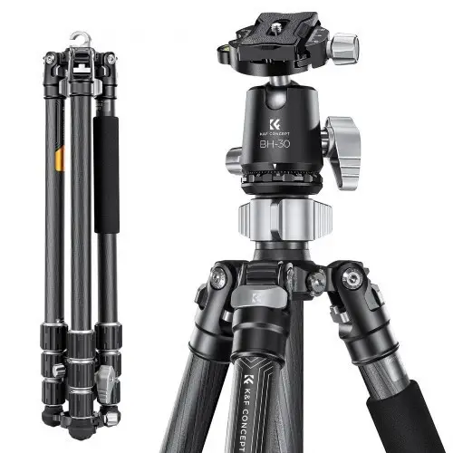 XSeries-1.72m-Carbon-Fiber-Ball-Head-Tripod-plus-Monopod-1100x1100-1 K&F X-Series 1.72m Carbon Fiber Ball Head Tripod plus Monopod - Image 1