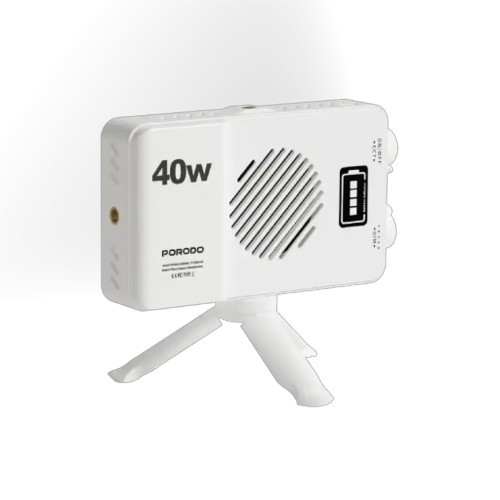 PDYMK40WH_-Porodo-Lifestyle-Cannes-Capture-Rechargeable-Handheld-Photography-Fill-Light-White Porodo Lifestyle Cannes Rechargeable Handheld Photography Fill Light